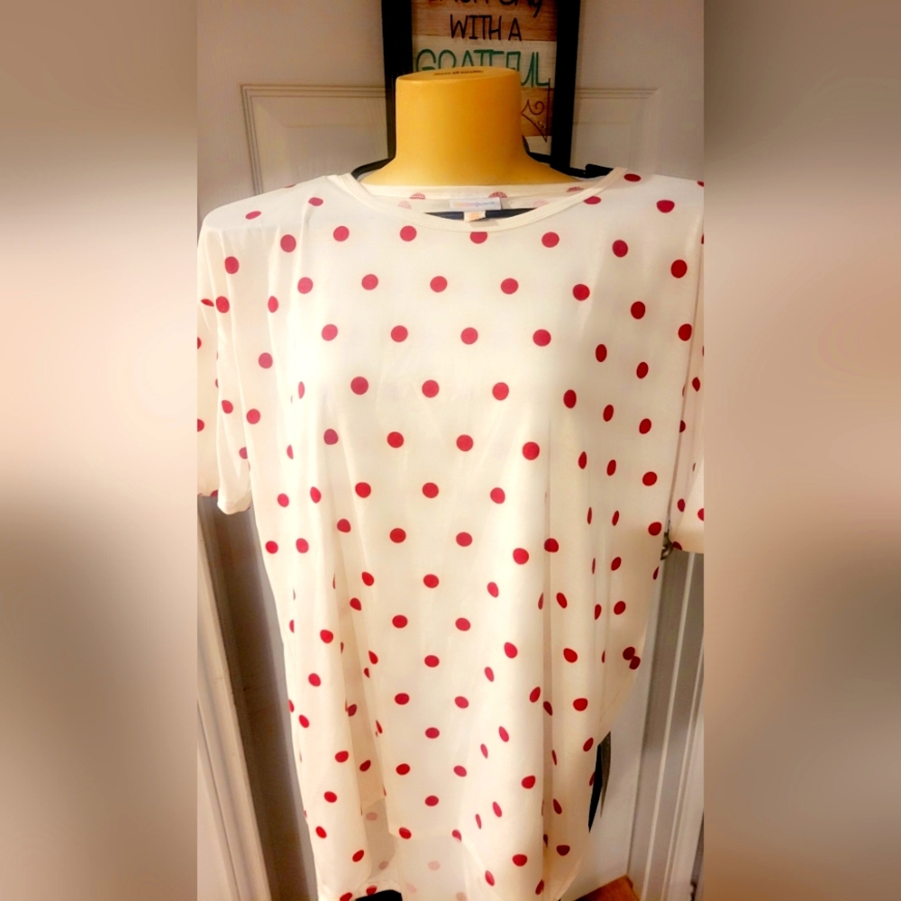 Womens xs Lularoe polka dot Irma Tshirts